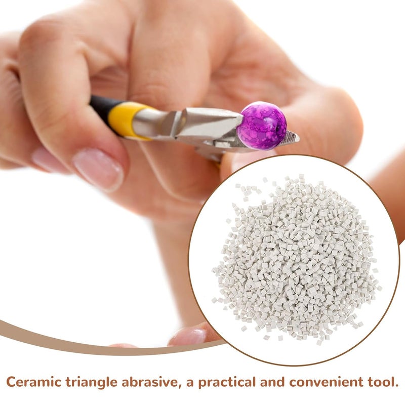 Triangle Ceramic Tumbling Media High Hardness Uniform Polishing Pellets for Jewelry Porcelain Buffing - Image 2